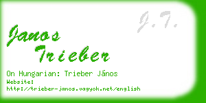 janos trieber business card